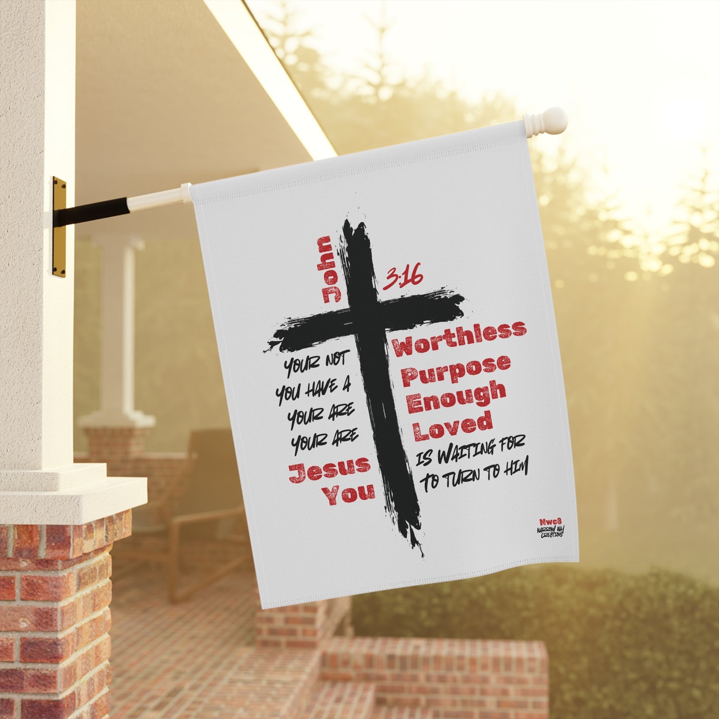 Inspirational Garden Banner — Faith-Based Outdoor Decor That Speaks Life