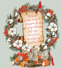 Winter Harvest Galatians 6:9 Tote Bag