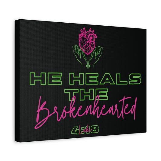 He Heals the Brokenhearted - Canvas Wall Art
