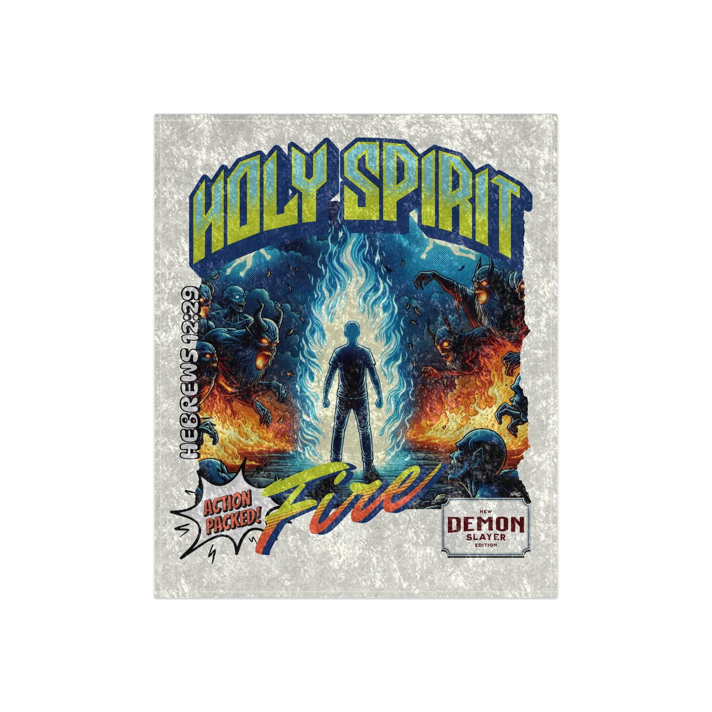 Holy Spirit Fire - Crushed Velvet Blanket