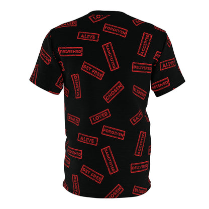 Sold Out for Jesus - All Over Print Faith Tee (Black/Red)