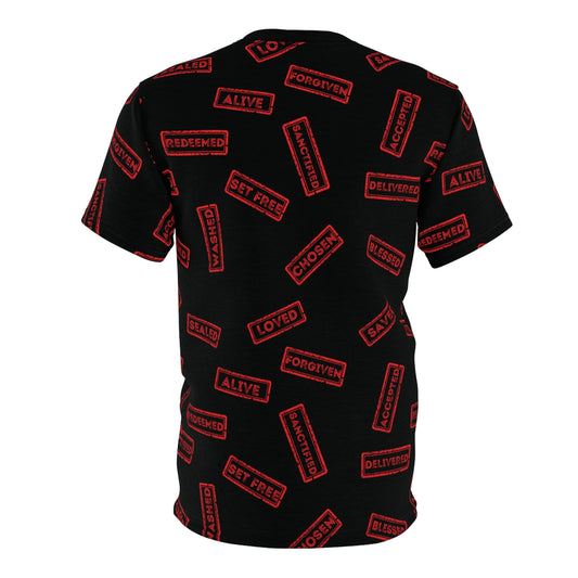 Sold Out for Jesus - All Over Print Faith Tee (Black/Red)