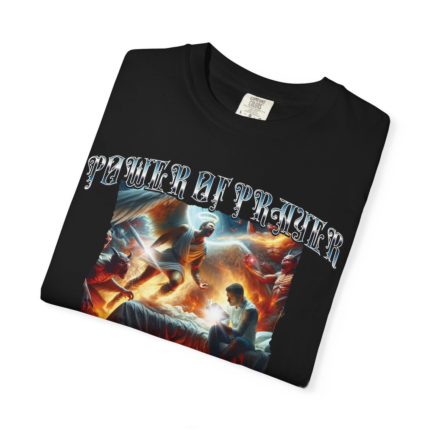 Power of Prayer in Action - Spiritual Warfare Christian Tee
