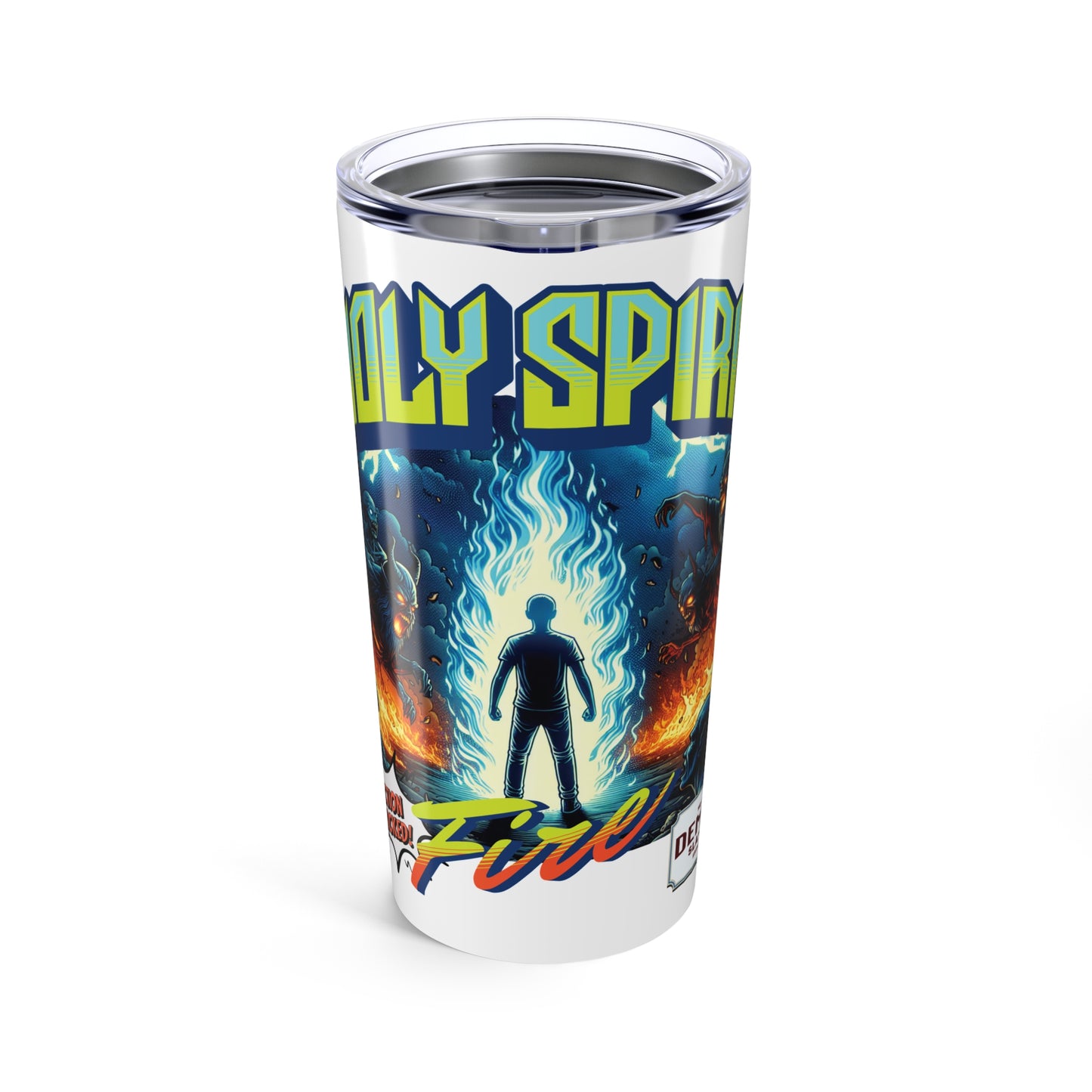Holy Spirit Fire Comic Style - Tumbler 20oz