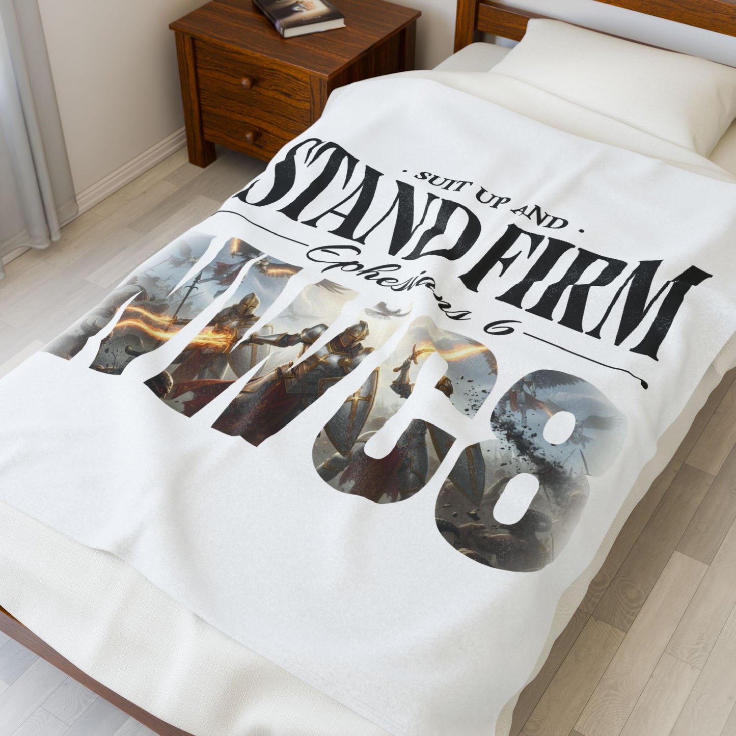 Suit Up and Stand Firm Ephesians 6 - Plush Blanket
