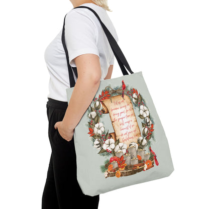 Winter Harvest Galatians 6:9 Tote Bag