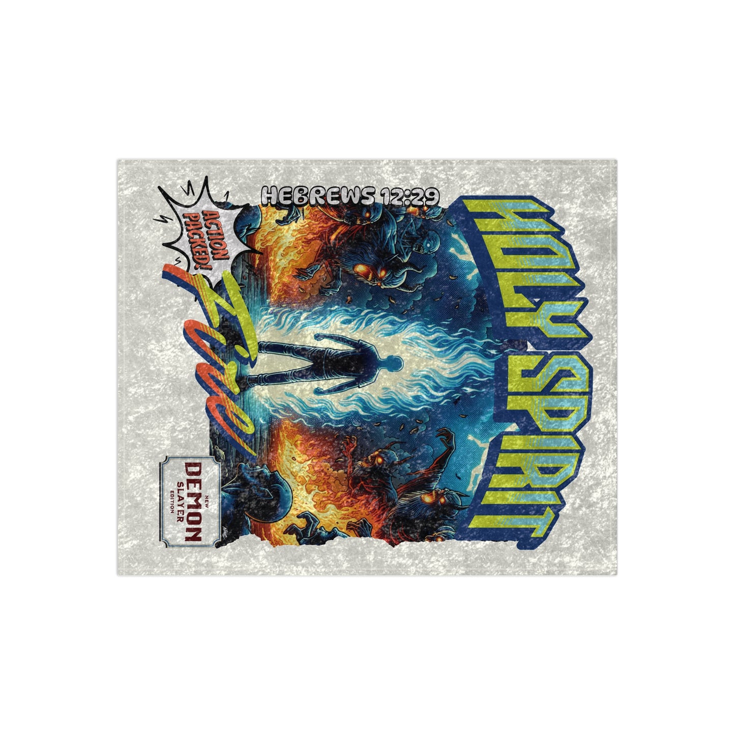 Holy Spirit Fire - Crushed Velvet Blanket