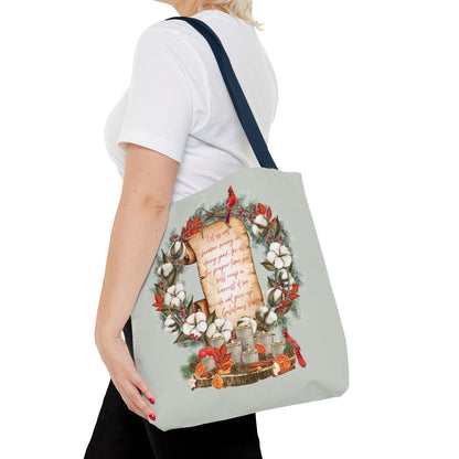 Winter Harvest Galatians 6:9 Tote Bag