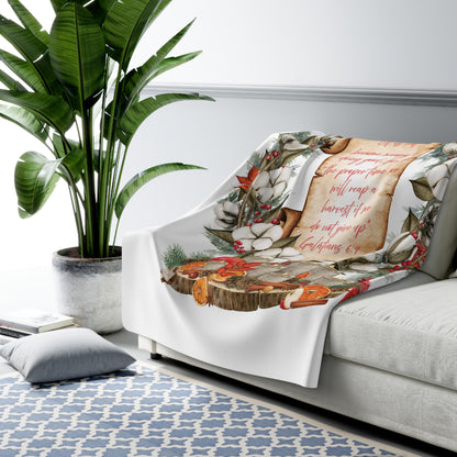 Weary in Well Doing - Harvest Winter Sherpa Fleece Blanket