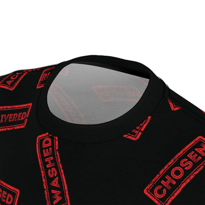 Sold Out for Jesus - All Over Print Faith Tee (Black/Red)