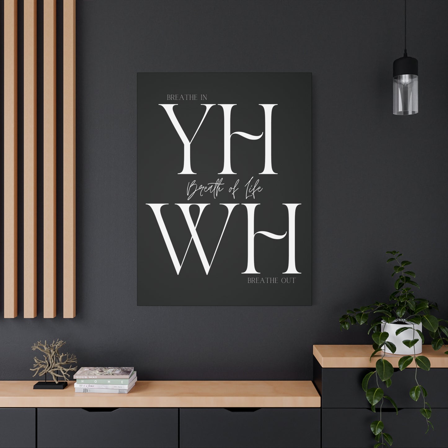 YHWH Breath of Life - Minimalistic Canvas Wall Art