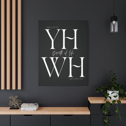 YHWH Breath of Life - Minimalistic Canvas Wall Art