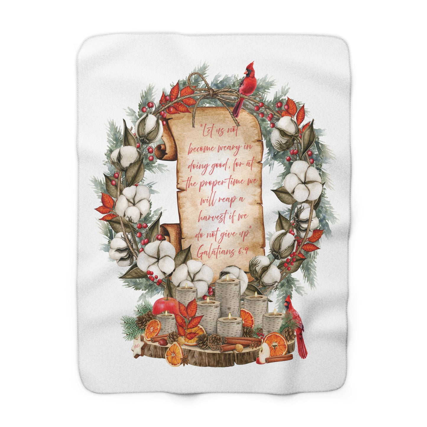 Weary in Well Doing - Harvest Winter Sherpa Fleece Blanket
