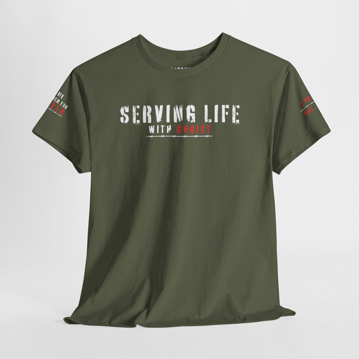 Serving Life with Christ - Scripture Faith Tee