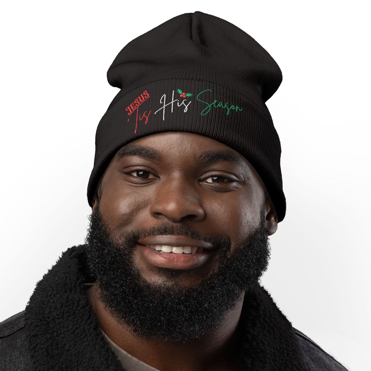 Jesus 'Tis His Season Embroidery Beanie