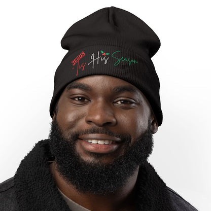 Jesus 'Tis His Season Embroidery Beanie