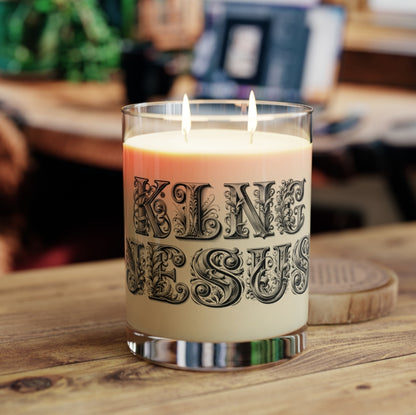 King Jesus Elegant Decorative Script 11oz Candle