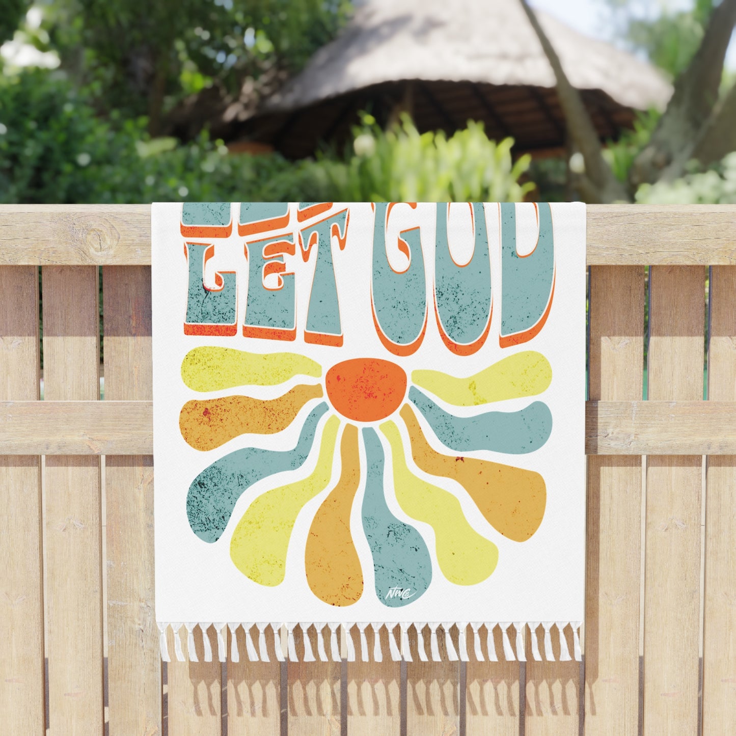 Let Go and Let God - Boho Beach Towel