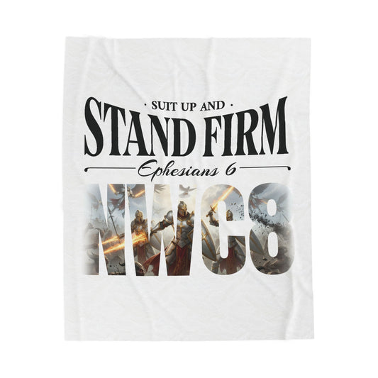 Suit Up and Stand Firm Ephesians 6 - Plush Blanket