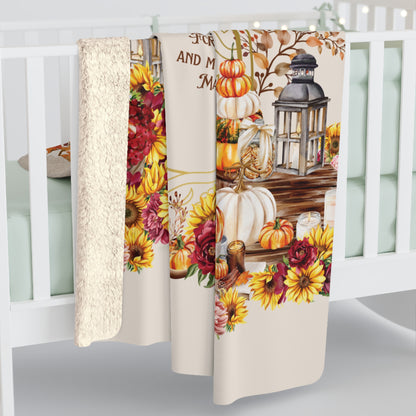 I Will Give You Rest - Matthew 11:28-30 Fall Sherpa Blanket