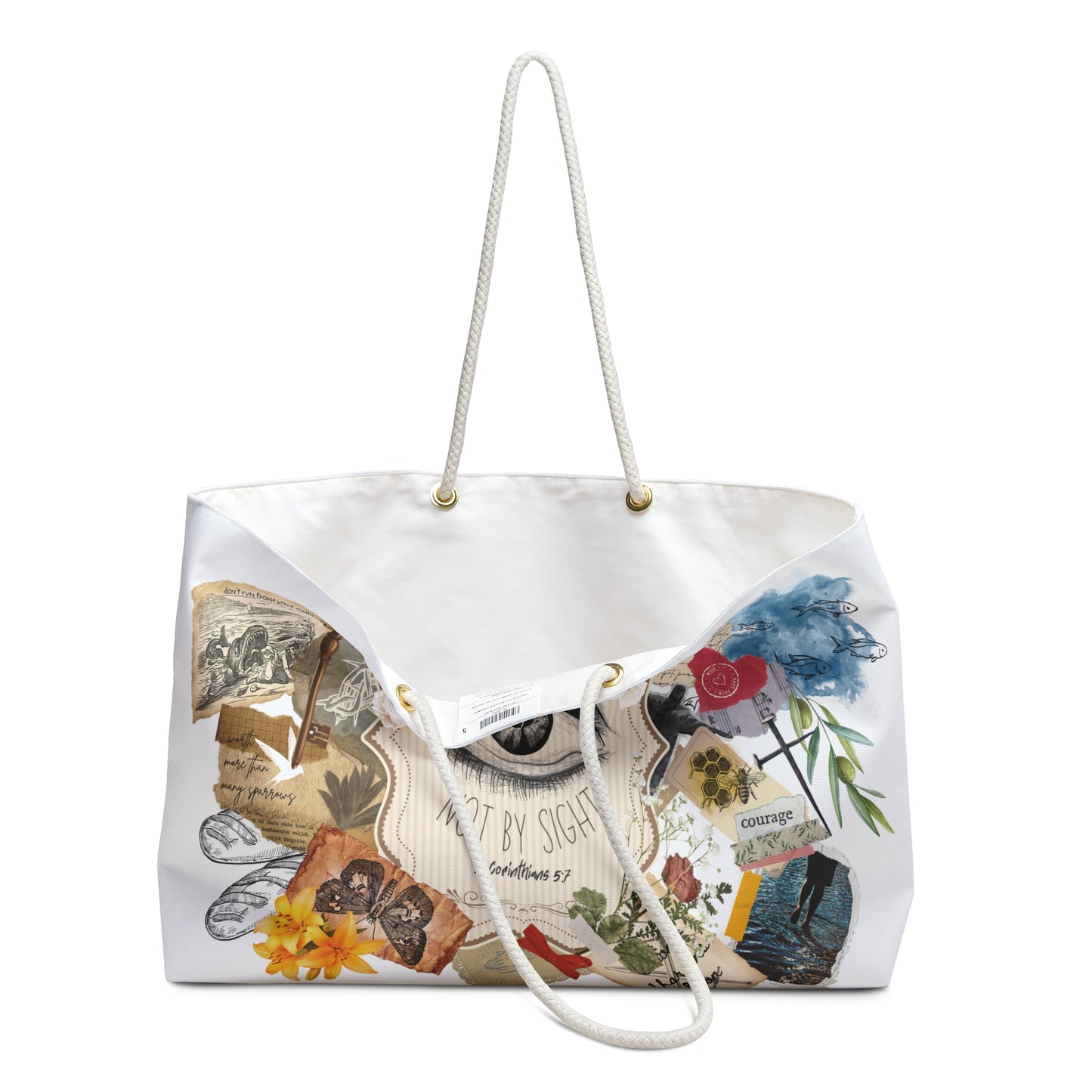 Walk by Faith Not by Sight - Scrapbook Style Weekender Tote Bag