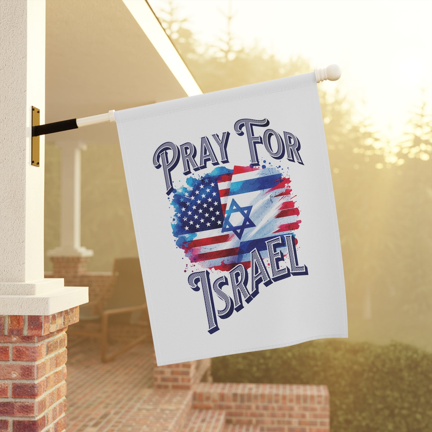 Pray for Israel Garden Banner — Patriotic Unity Flag for Faith & Solidarity