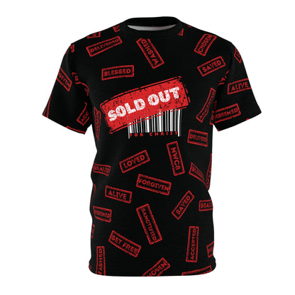 Sold Out for Jesus - All Over Print Faith Tee (Black/Red)