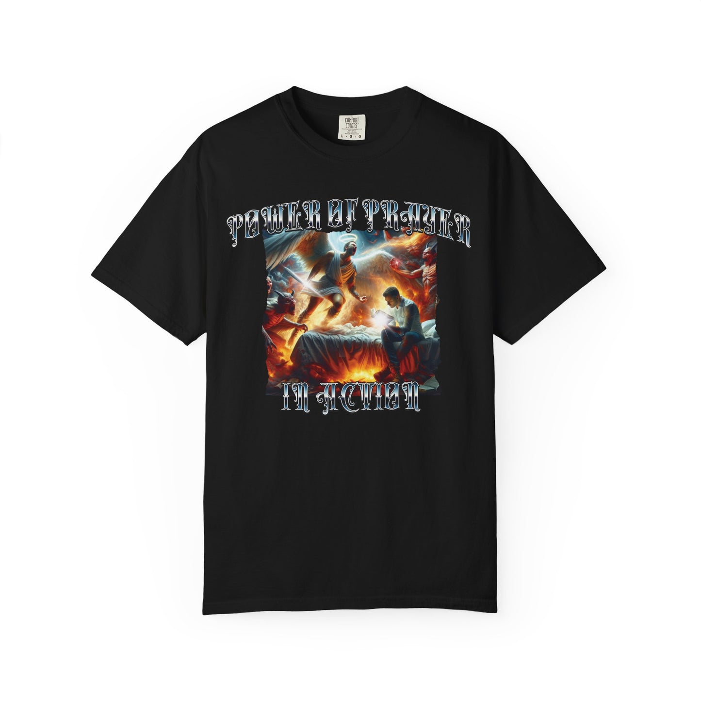 Power of Prayer in Action - Spiritual Warfare Christian Tee