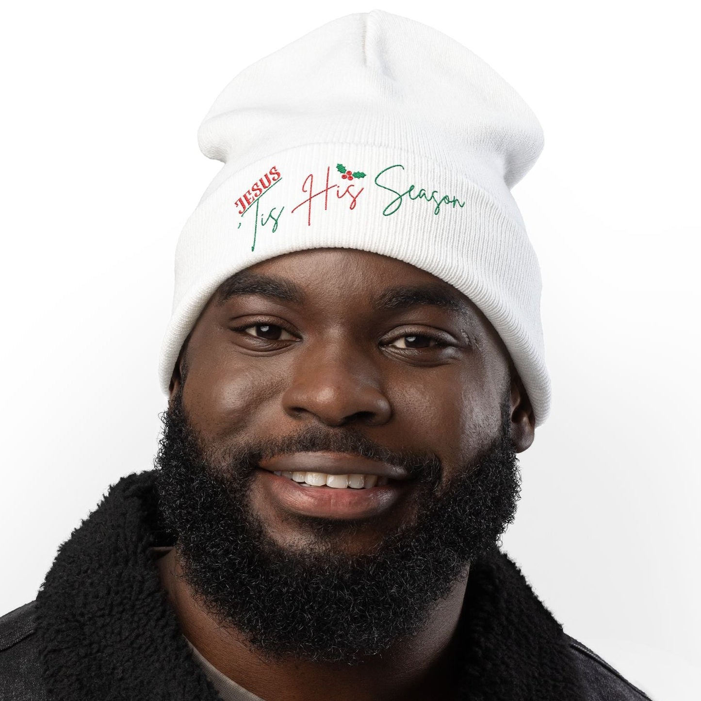 Jesus 'Tis His Season Embroidery Beanie
