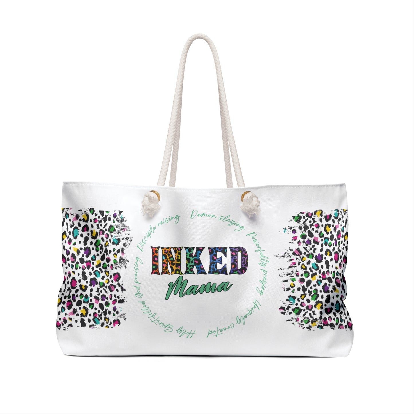 Inked Mama - Cheetah Print Weekender Tote Bag
