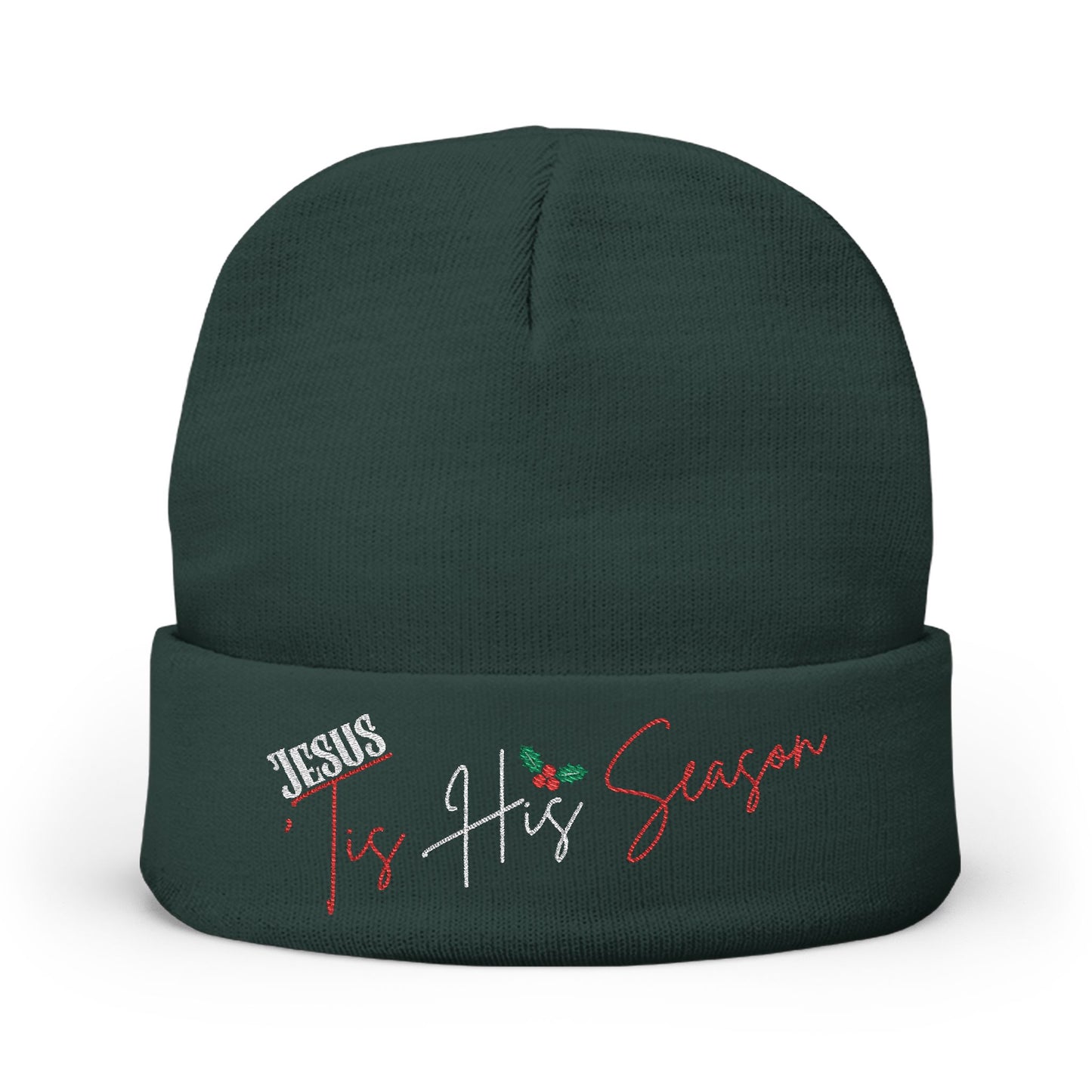 Jesus 'Tis His Season Embroidery Beanie