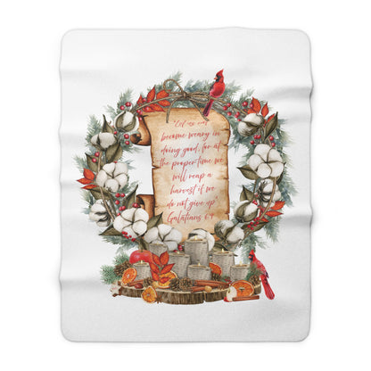 Weary in Well Doing - Harvest Winter Sherpa Fleece Blanket