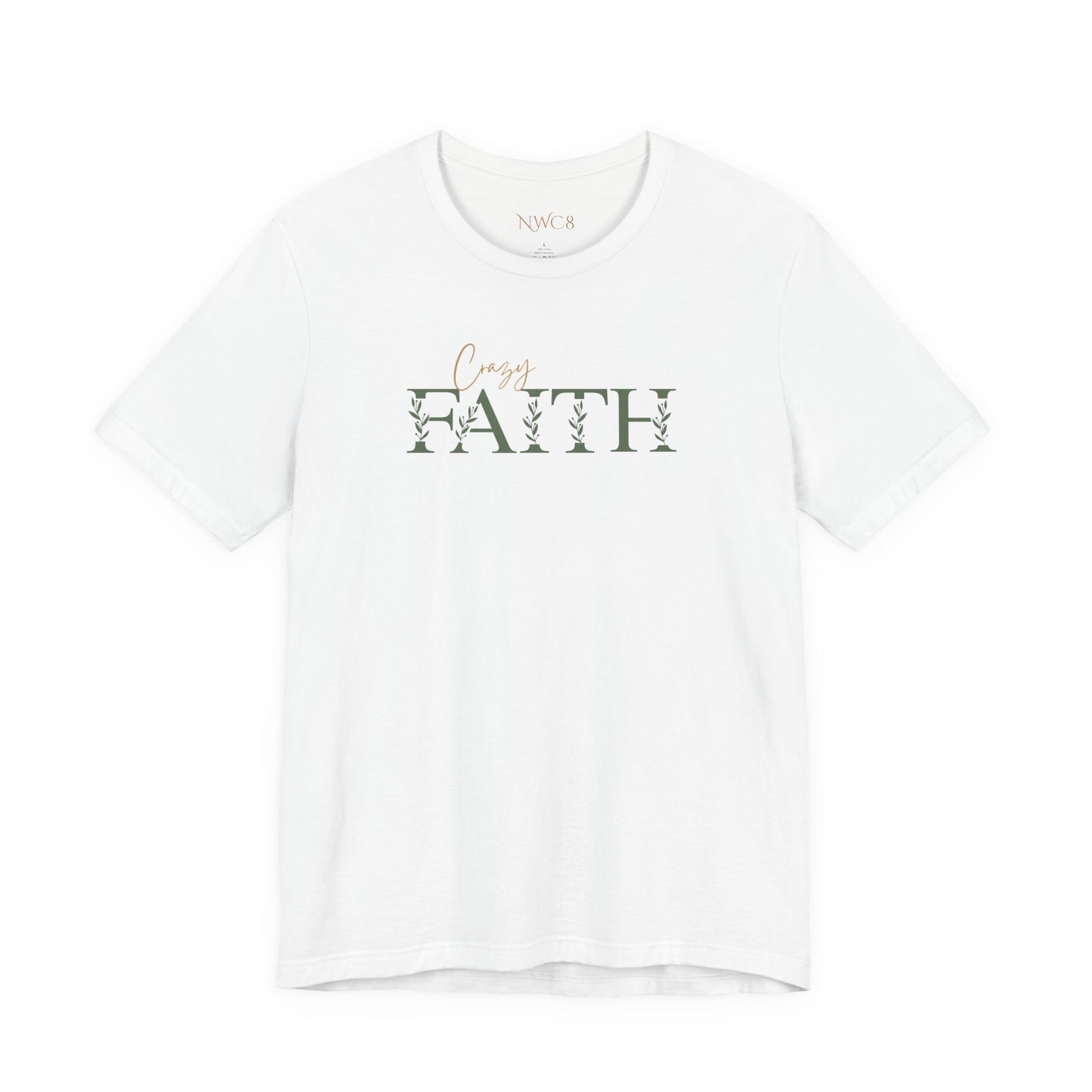 Crazy Faith - Botanical Script Christian Tee