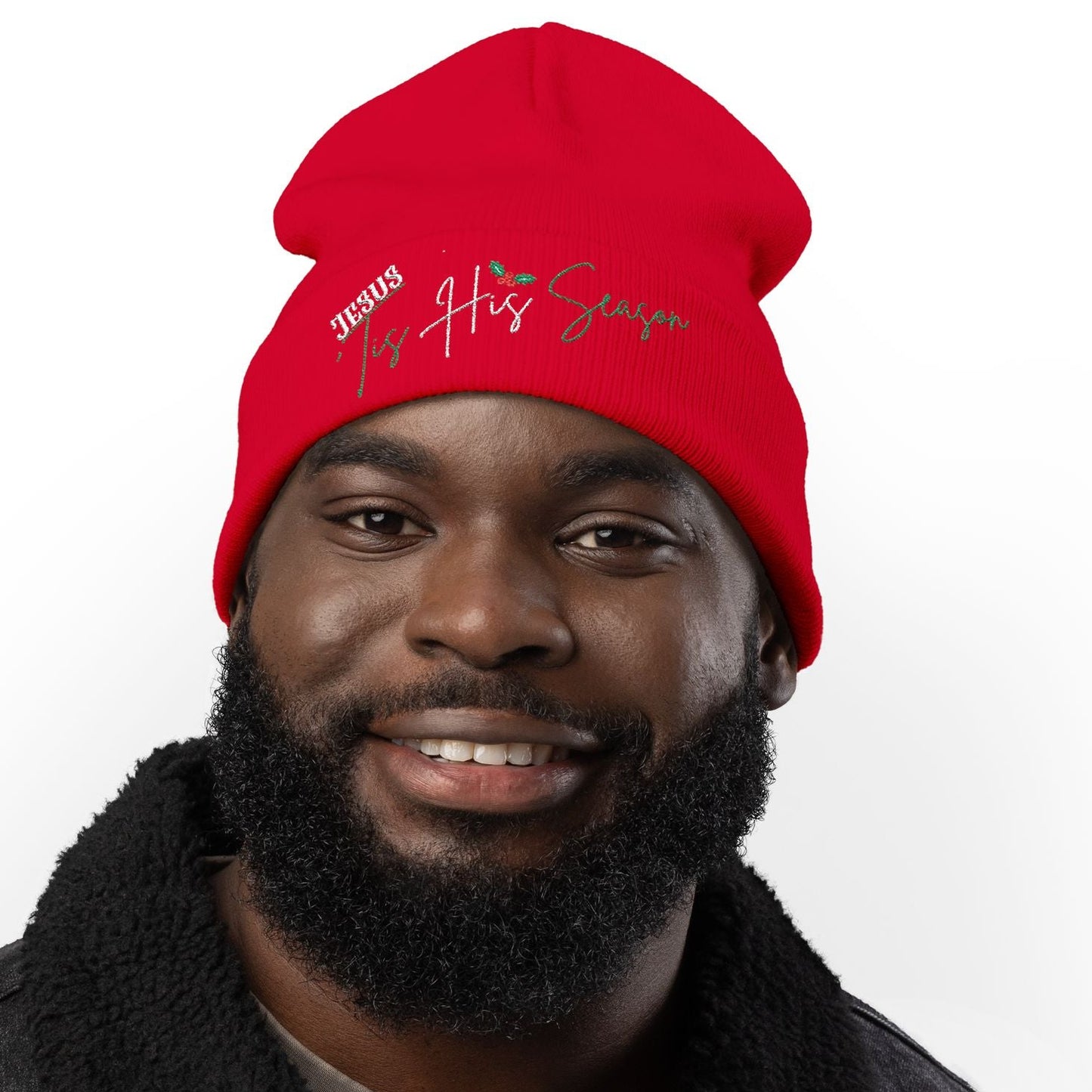 Jesus 'Tis His Season Embroidery Beanie