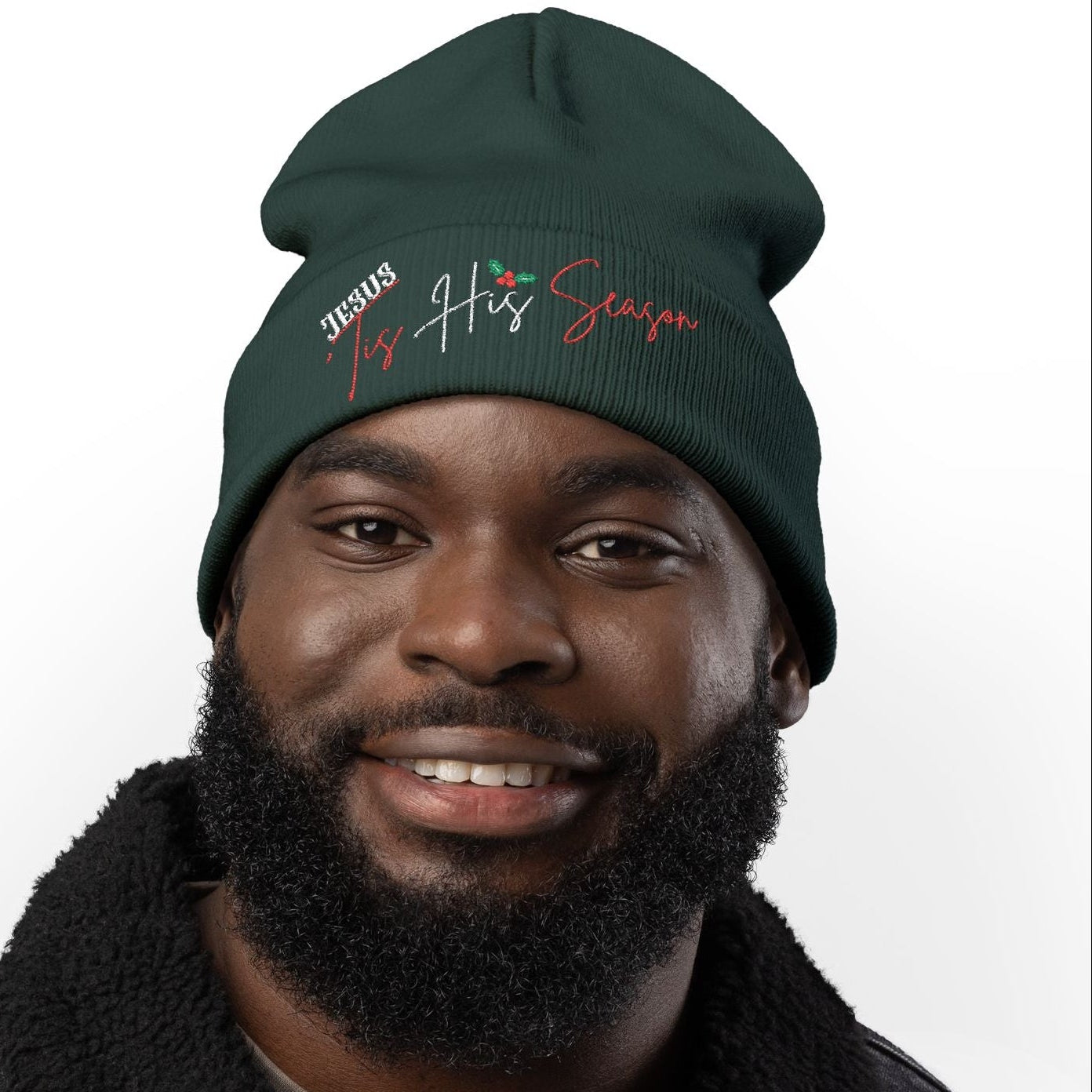Jesus 'Tis His Season Embroidery Beanie