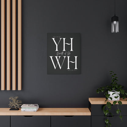 YHWH Breath of Life - Minimalistic Canvas Wall Art