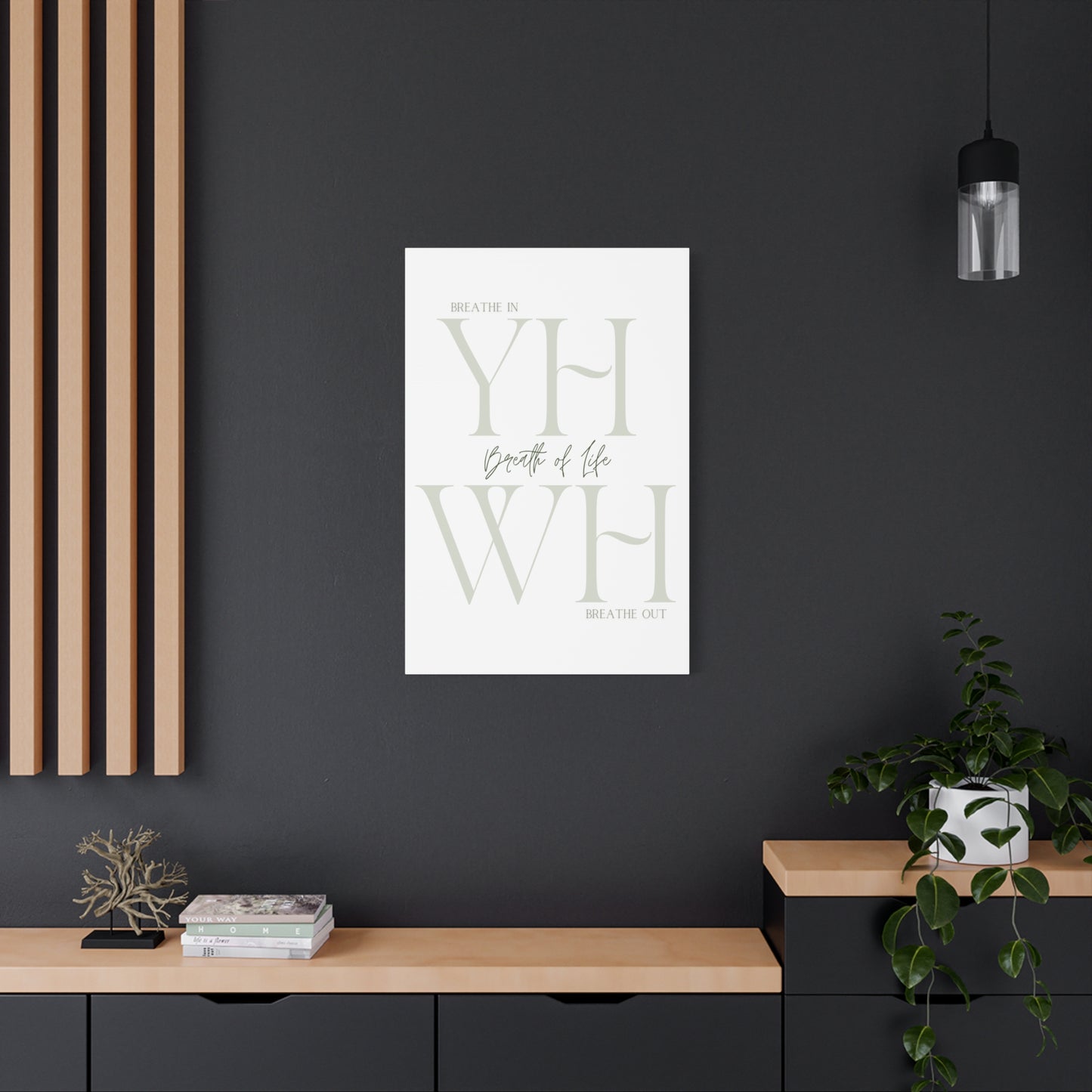 YHWH Breath of Life - Minimalistic Canvas Wall Art