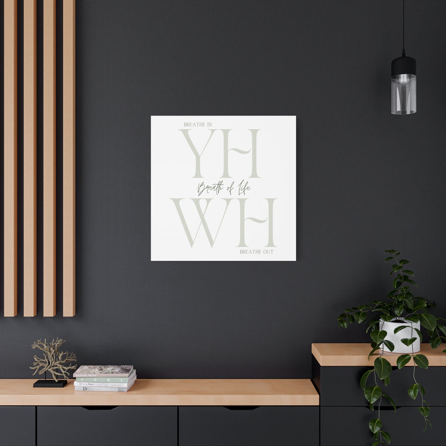 YHWH Breath of Life - Minimalistic Canvas Wall Art