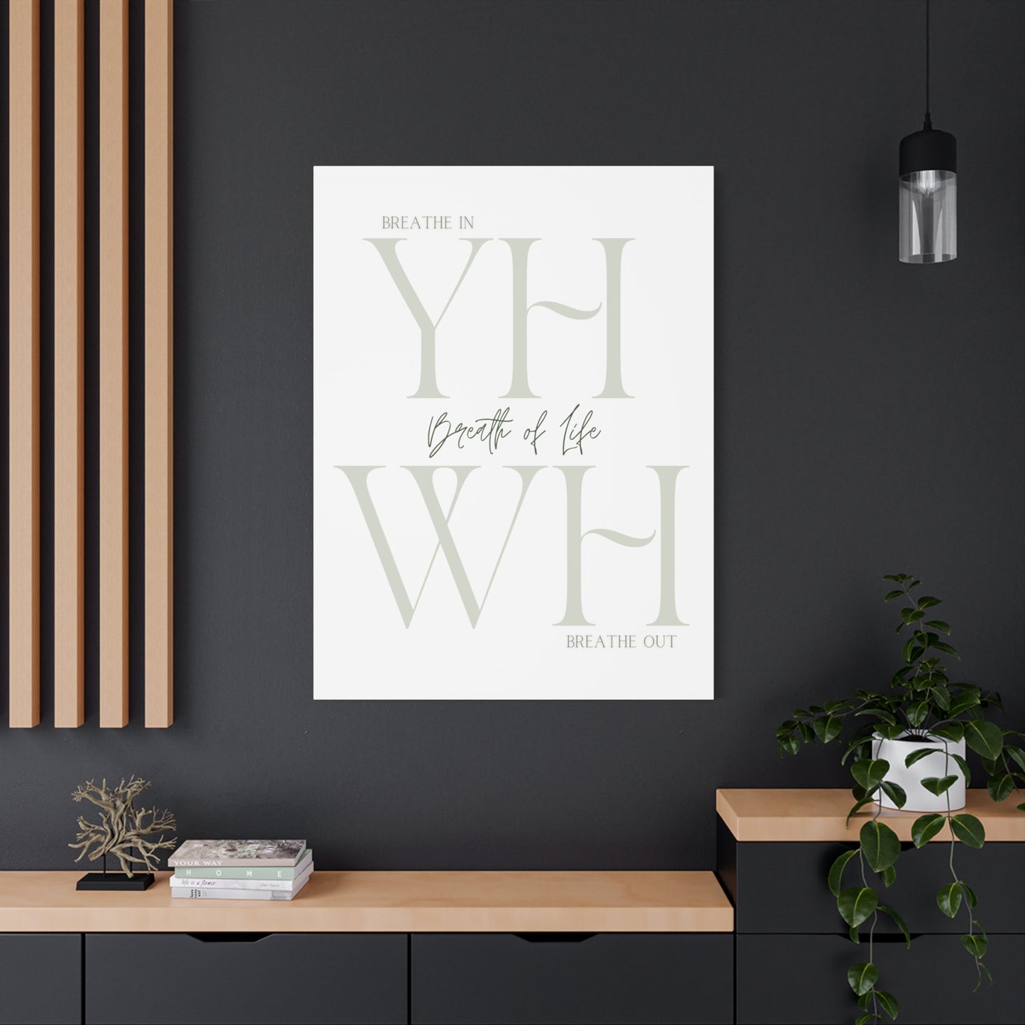 YHWH Breath of Life - Minimalistic Canvas Wall Art