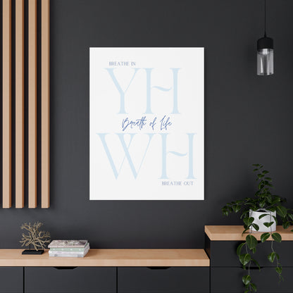 YHWH Breath of Life - Minimalistic Canvas Wall Art