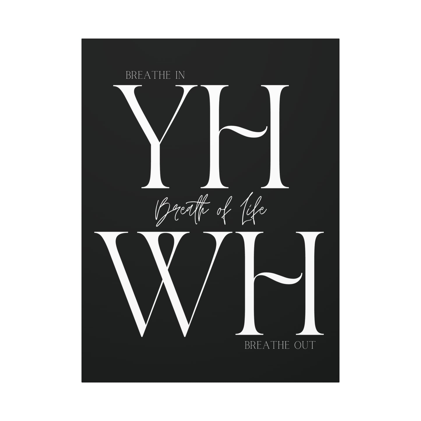 YHWH Breath of Life - Minimalistic Canvas Wall Art