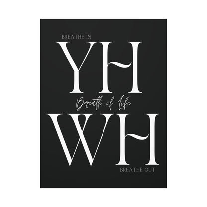 YHWH Breath of Life - Minimalistic Canvas Wall Art