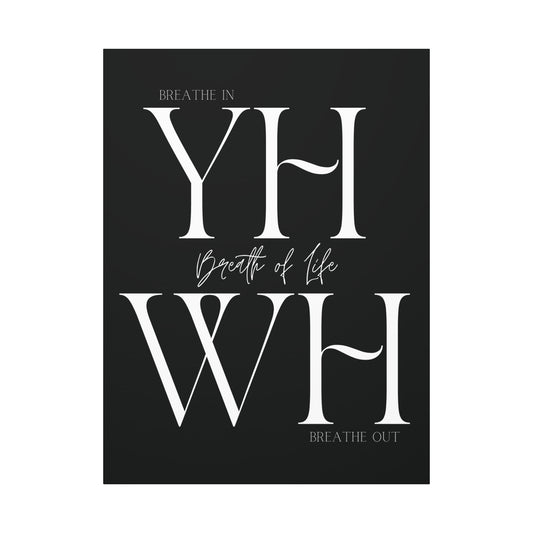 YHWH Breath of Life - Minimalistic Canvas Wall Art
