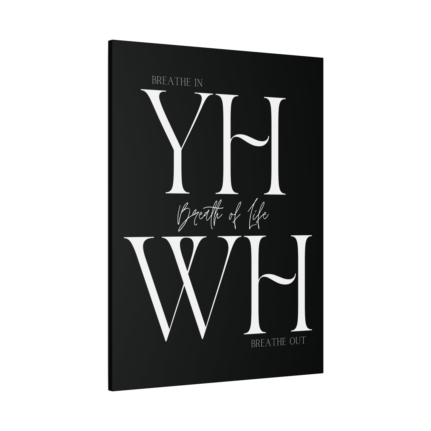 YHWH Breath of Life - Minimalistic Canvas Wall Art