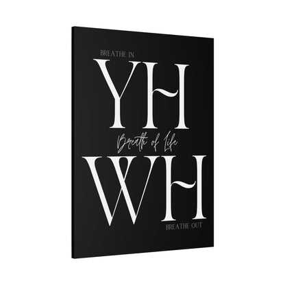 YHWH Breath of Life - Minimalistic Canvas Wall Art