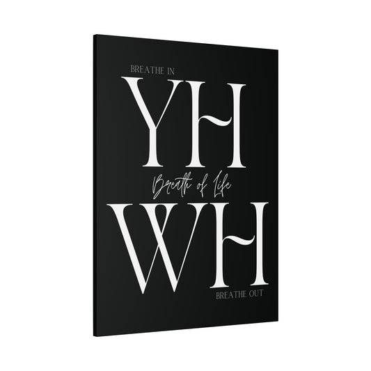 YHWH Breath of Life - Minimalistic Canvas Wall Art