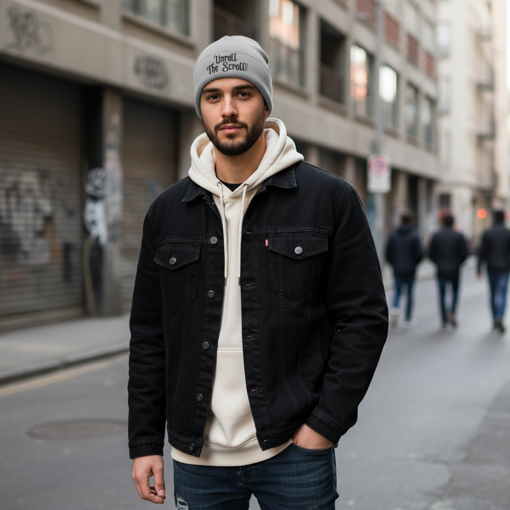 Light Gray Beanie Lifestyle